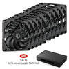 1-10PCS ID-COOLING NO-8010-PWM 80mm Ultra-Thin Fan Temperature Controlled Computer Case Fan PWM 10mm Thick PC Case Fans
